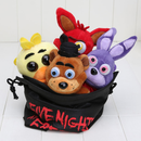 [Conjunto] 4 pelúcias Five Nights at Freddy’s + BRINDE