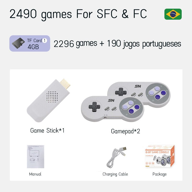 Game Stick Clássicos – Conforto & Compras